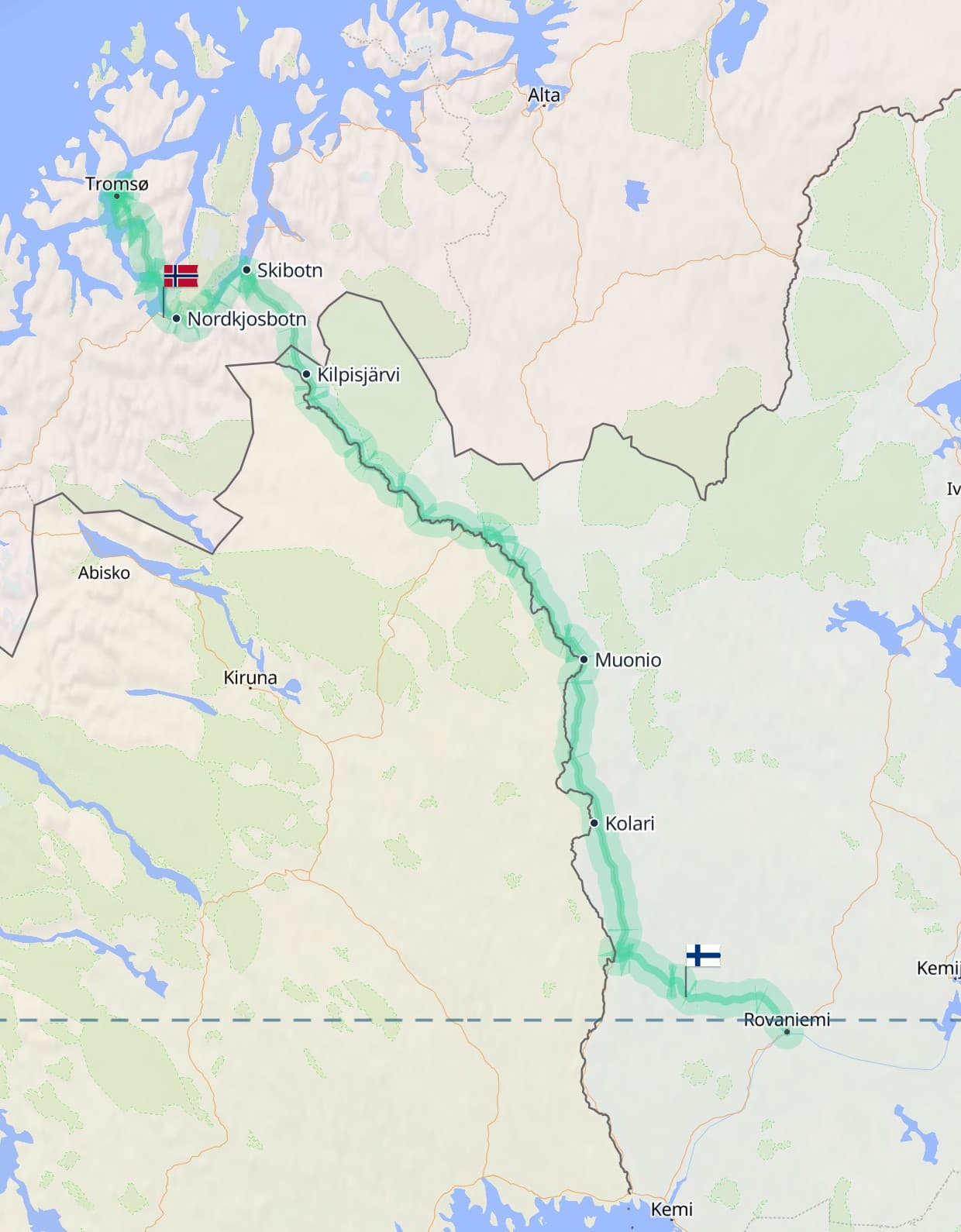 Tromsø → Rovaniemi